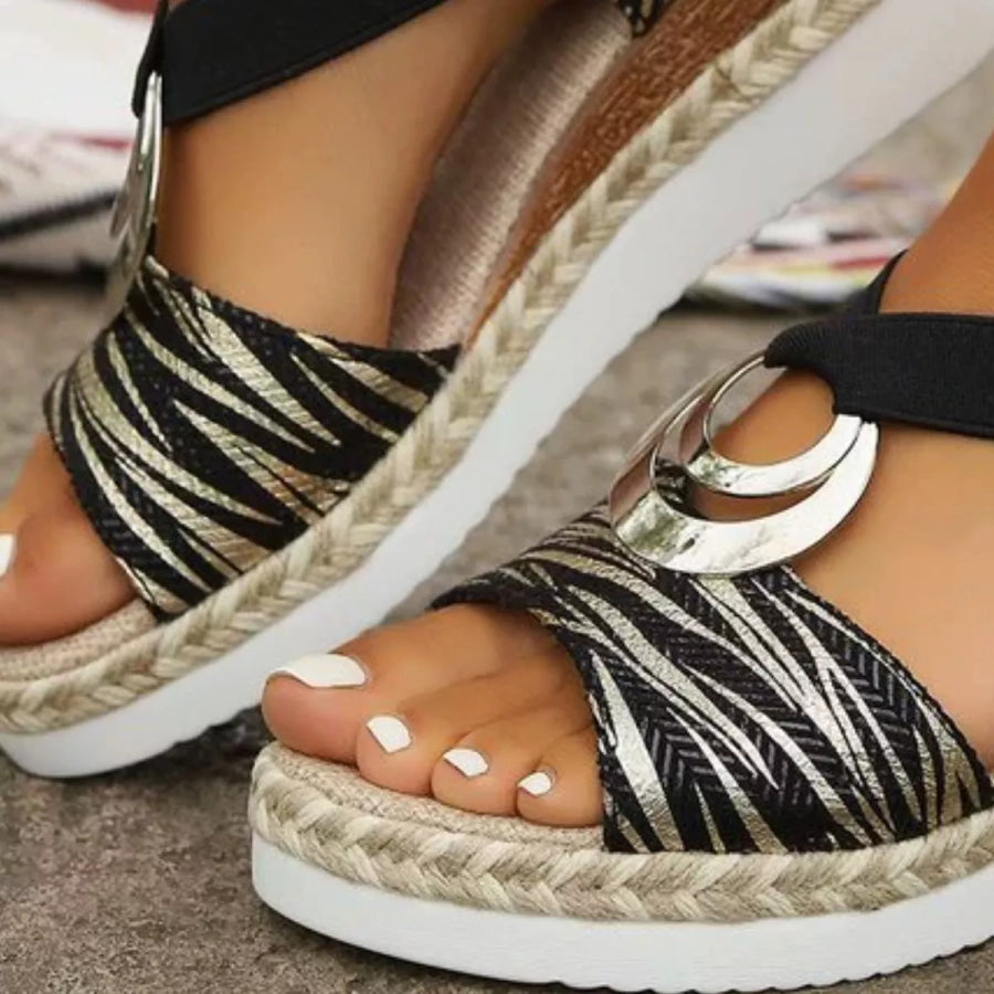 Open Toe Wedge Sandals Apparel and Accessories