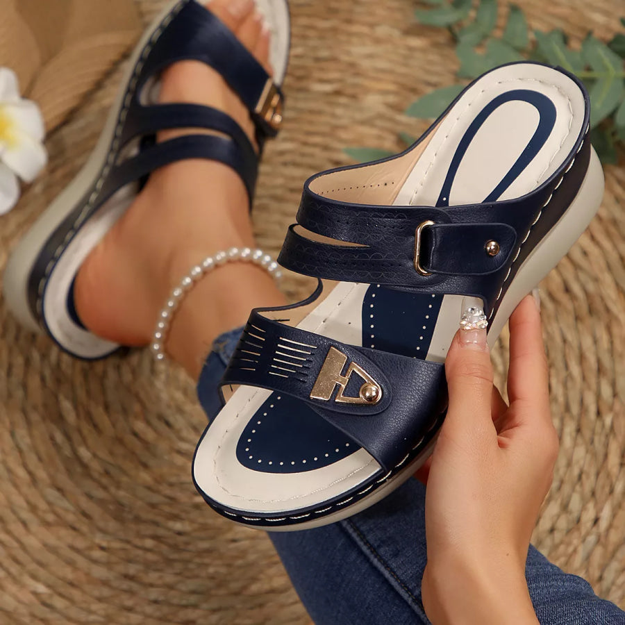 Open Toe Wedge Sandals Apparel and Accessories