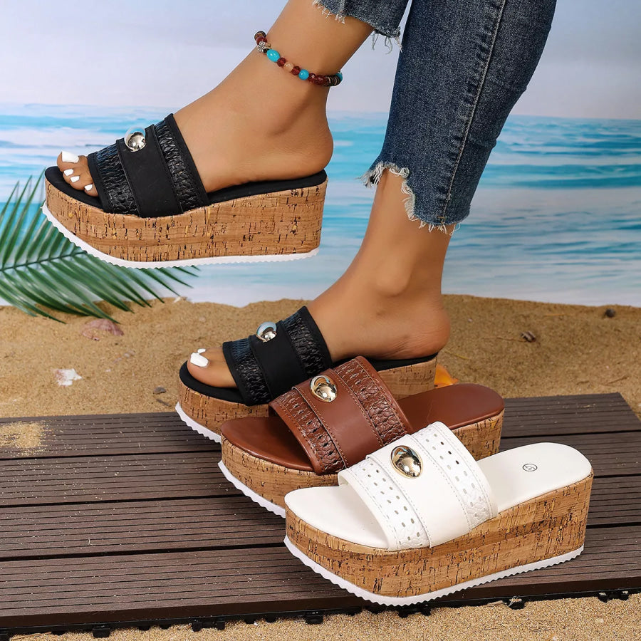 Open Toe Wedge Sandals Apparel and Accessories