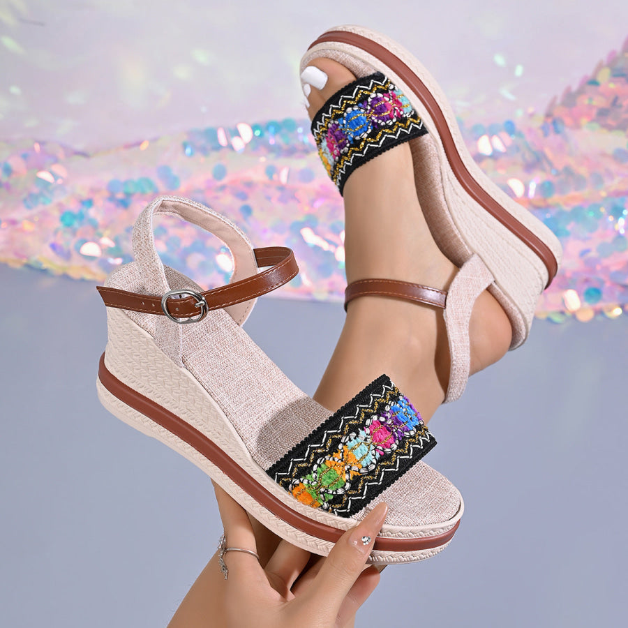 Open Toe Wedge Sandals Apparel and Accessories