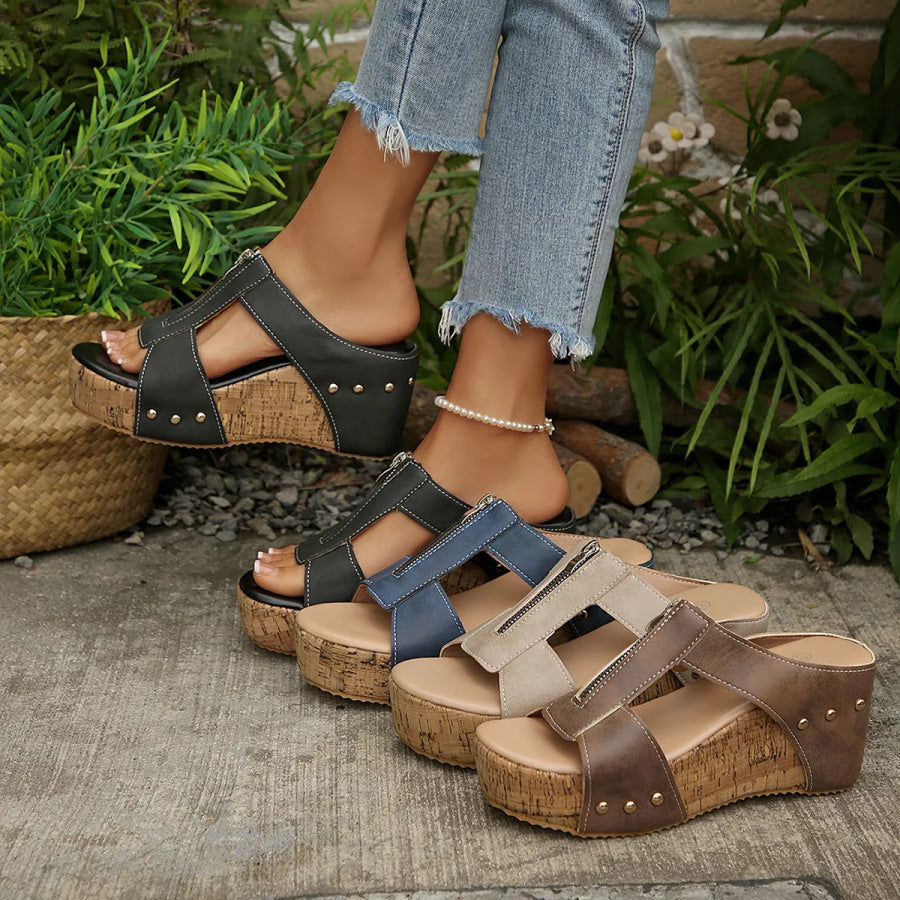 Open Toe Wedge Sandals Apparel and Accessories
