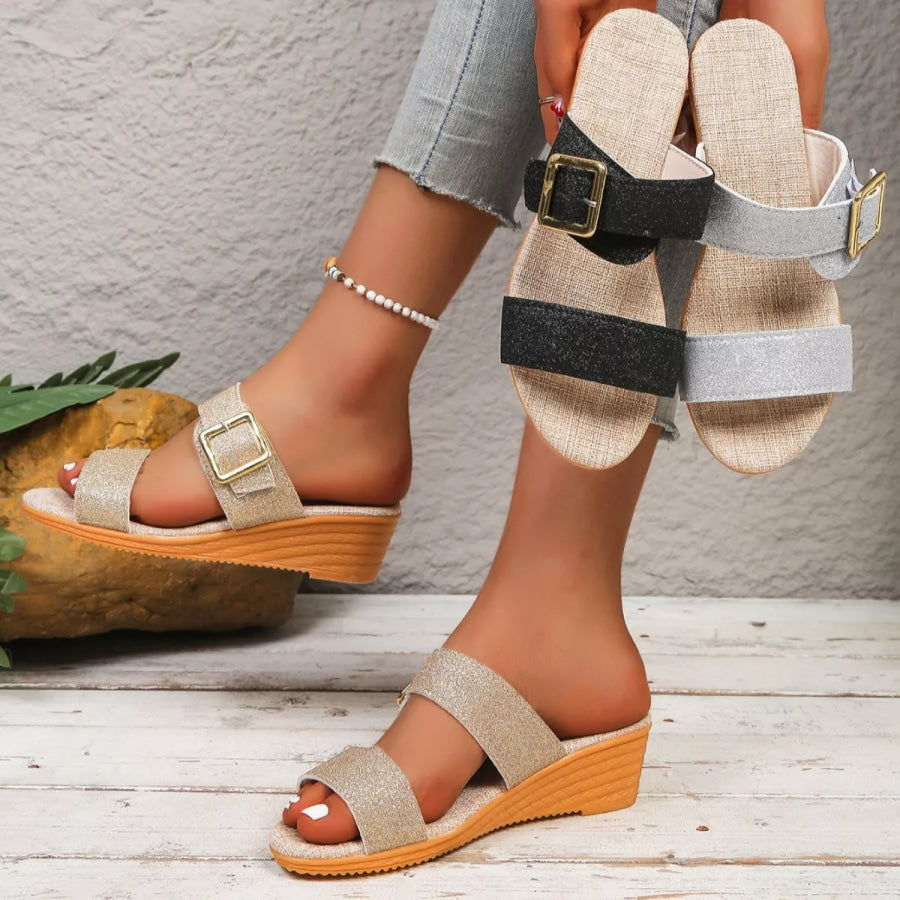 Open Toe Wedge Sandals Apparel and Accessories
