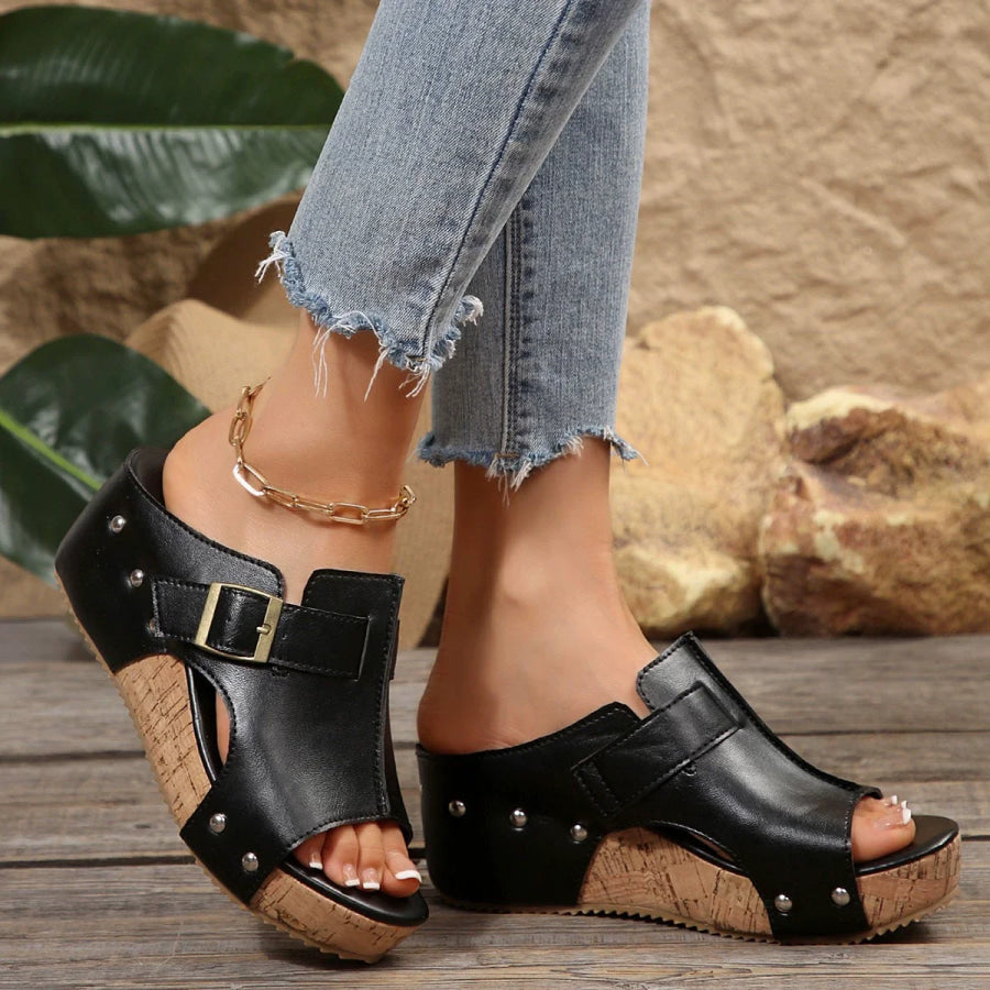 Open Toe Wedge Sandals Apparel and Accessories