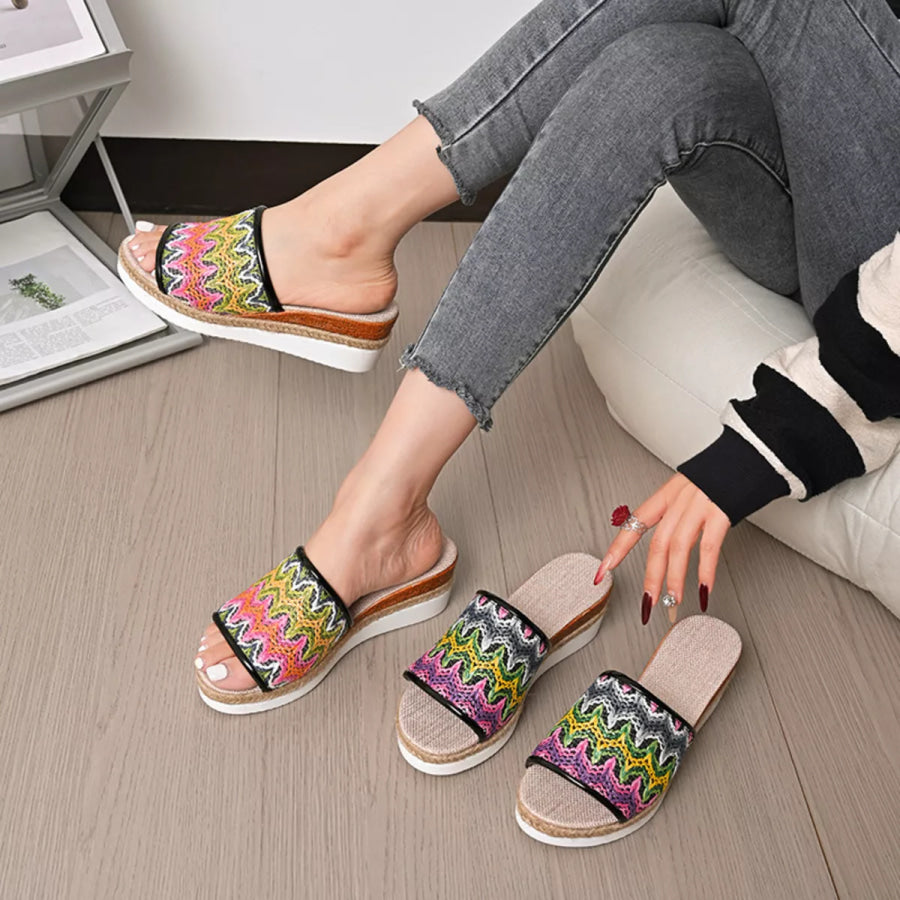 Open Toe Wedge Sandals Apparel and Accessories