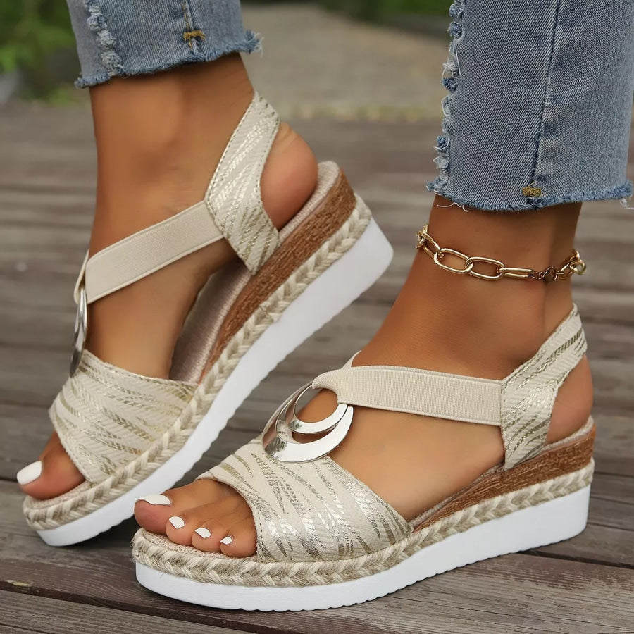 Open Toe Wedge Sandals Apparel and Accessories