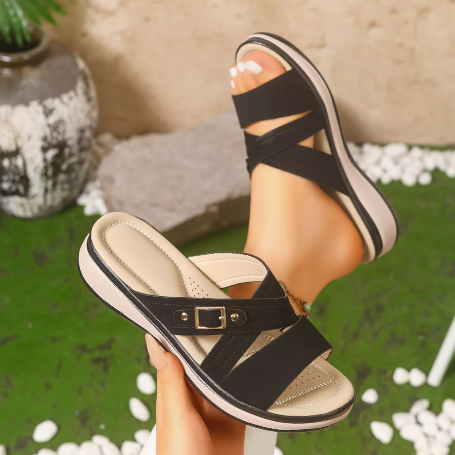 Open Toe Wedge Sandals Apparel and Accessories