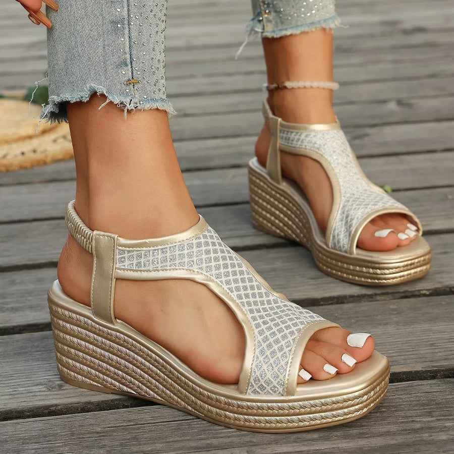 Open Toe Wedge Sandals Apparel and Accessories