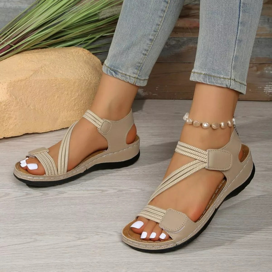 Open Toe Wedge Sandals Apparel and Accessories