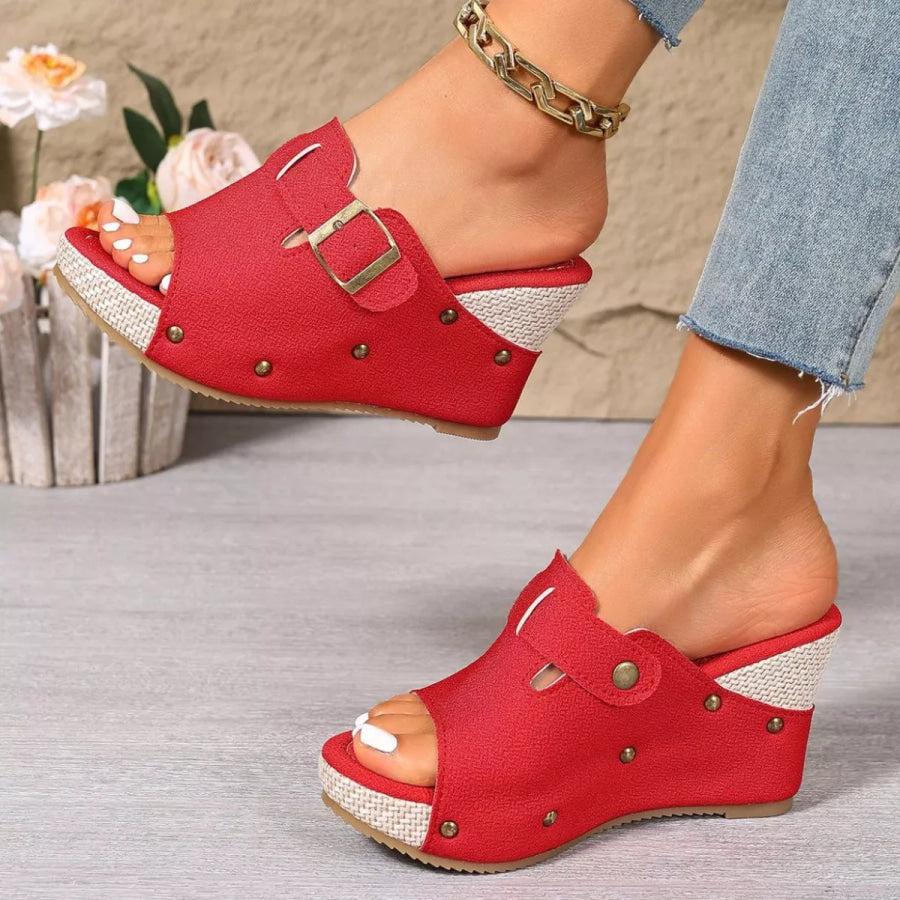 Open Toe Wedge Sandals Apparel and Accessories