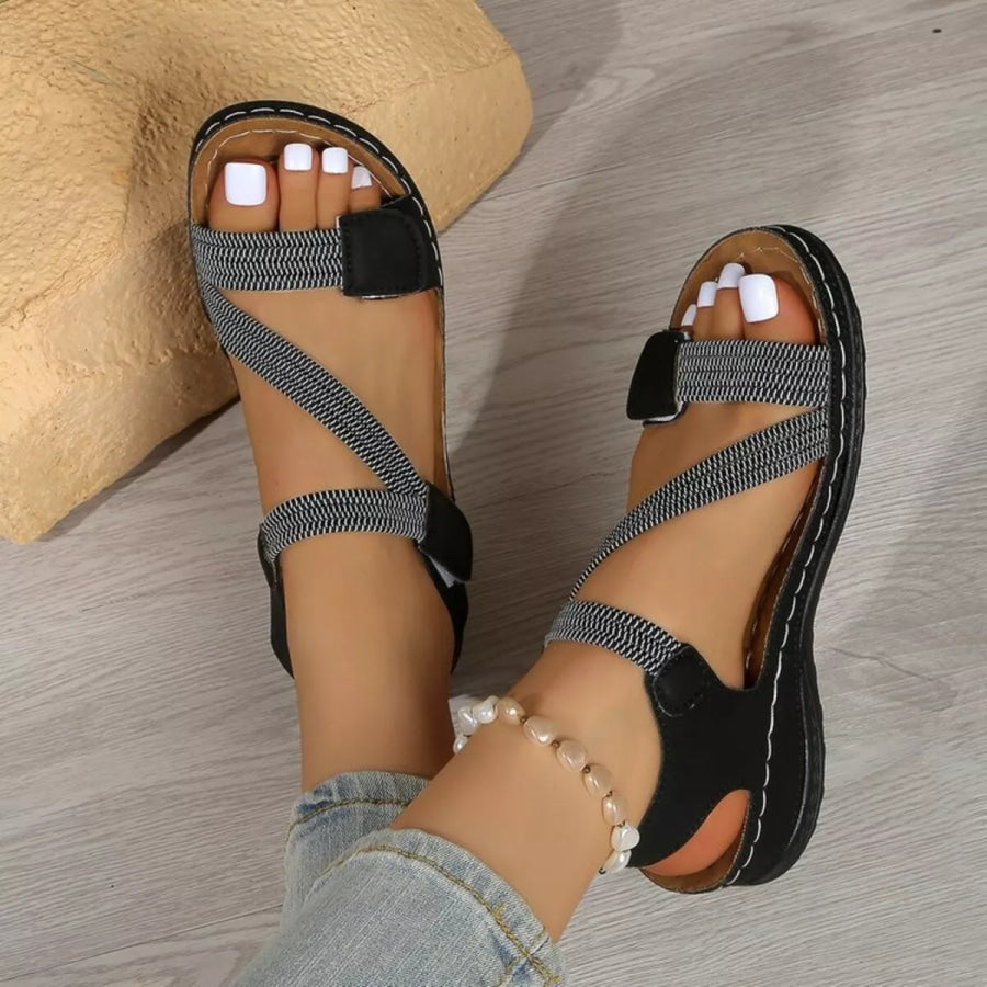 Open Toe Wedge Sandals Apparel and Accessories