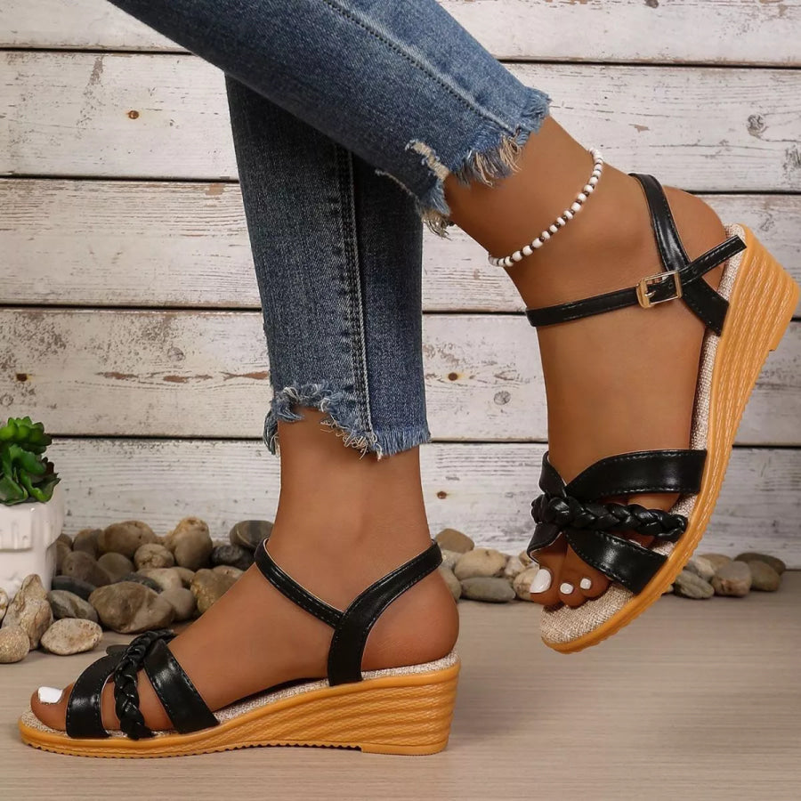 Open Toe Wedge Sandals Apparel and Accessories
