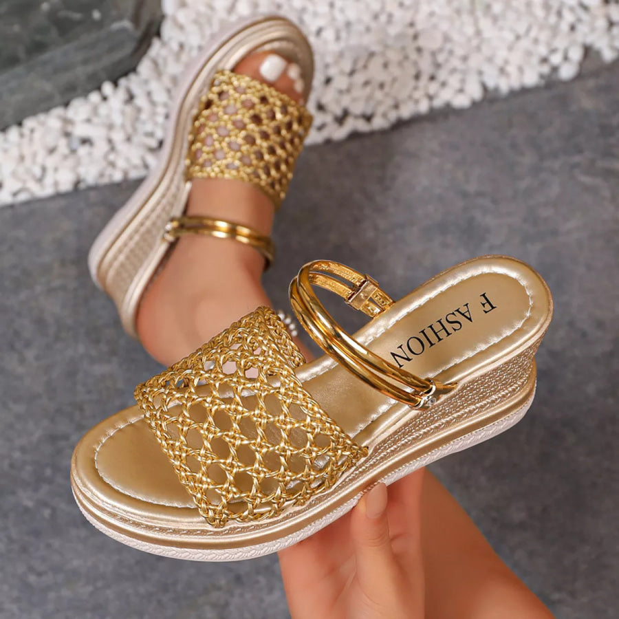 Open Toe Wedge Sandals Apparel and Accessories