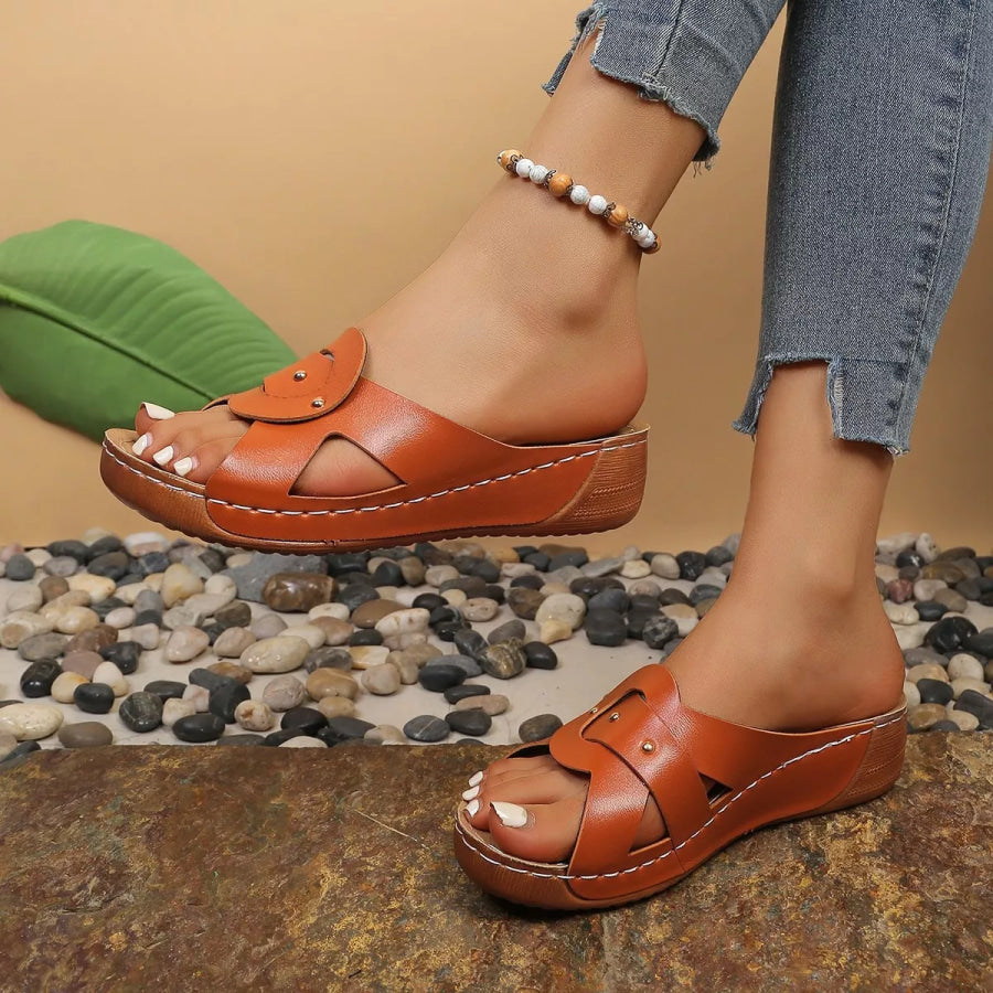 Open Toe Wedge Sandals Apparel and Accessories