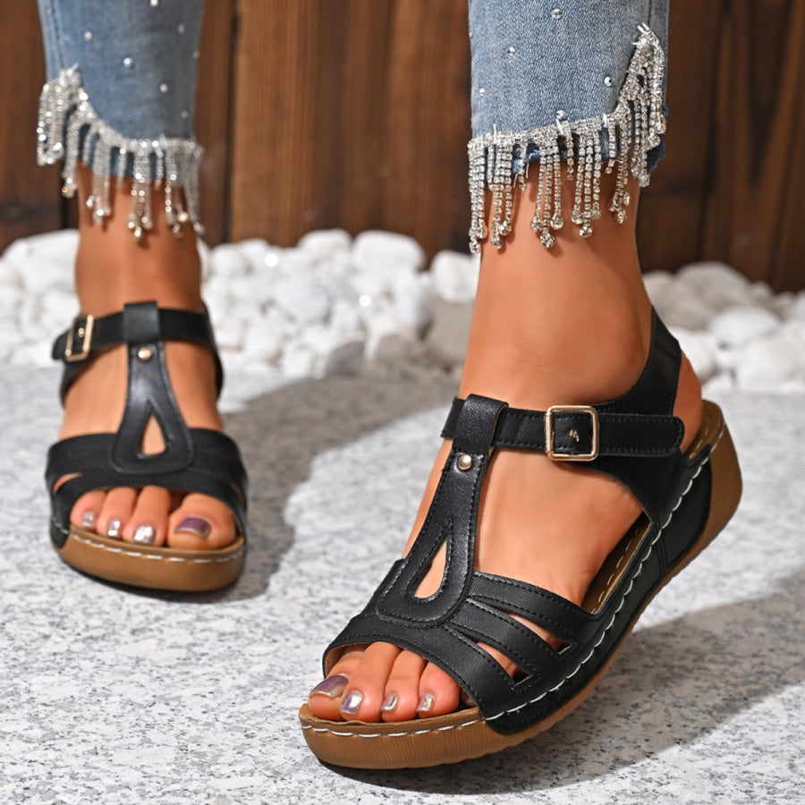 Open Toe Wedge Sandals Apparel and Accessories