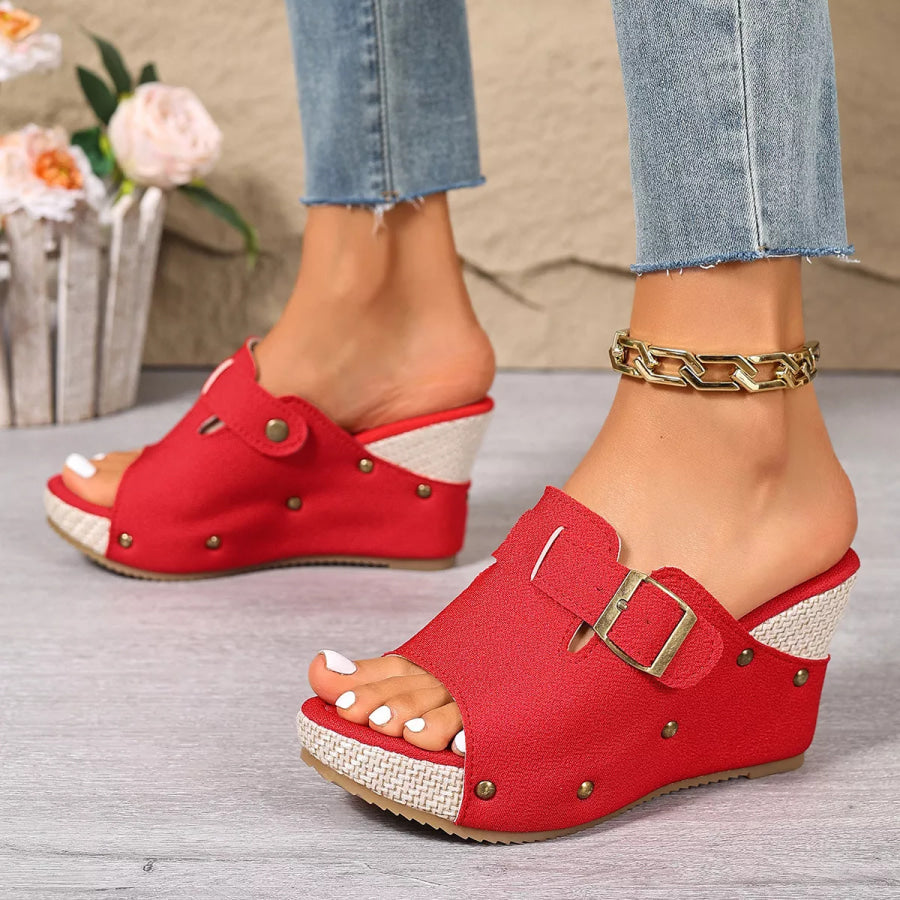 Open Toe Wedge Sandals Apparel and Accessories