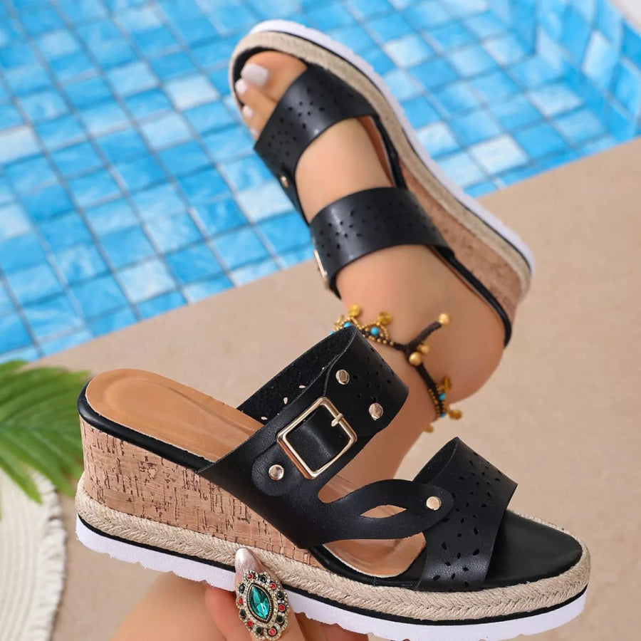 Open Toe Wedge Sandals Apparel and Accessories