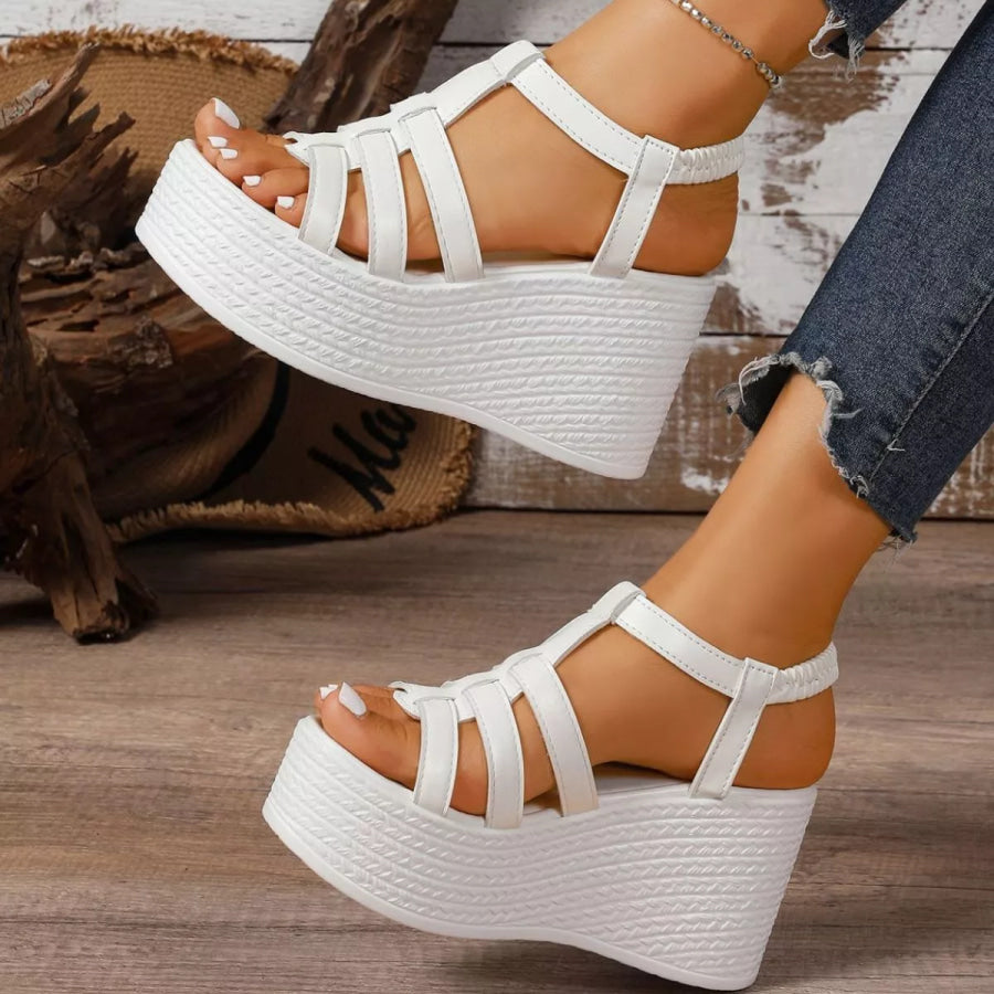 Open Toe Wedge Sandals Apparel and Accessories