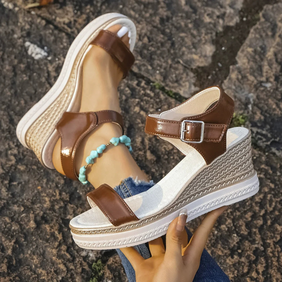 Open Toe Wedge Sandals Apparel and Accessories