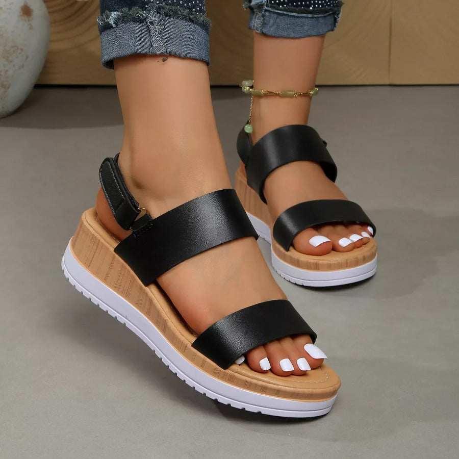 Open Toe Wedge Sandals Apparel and Accessories