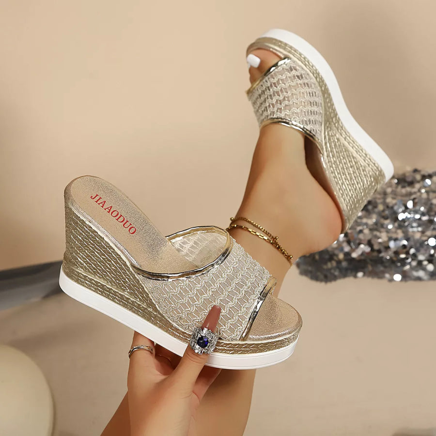 Open Toe Wedge Sandals Apparel and Accessories