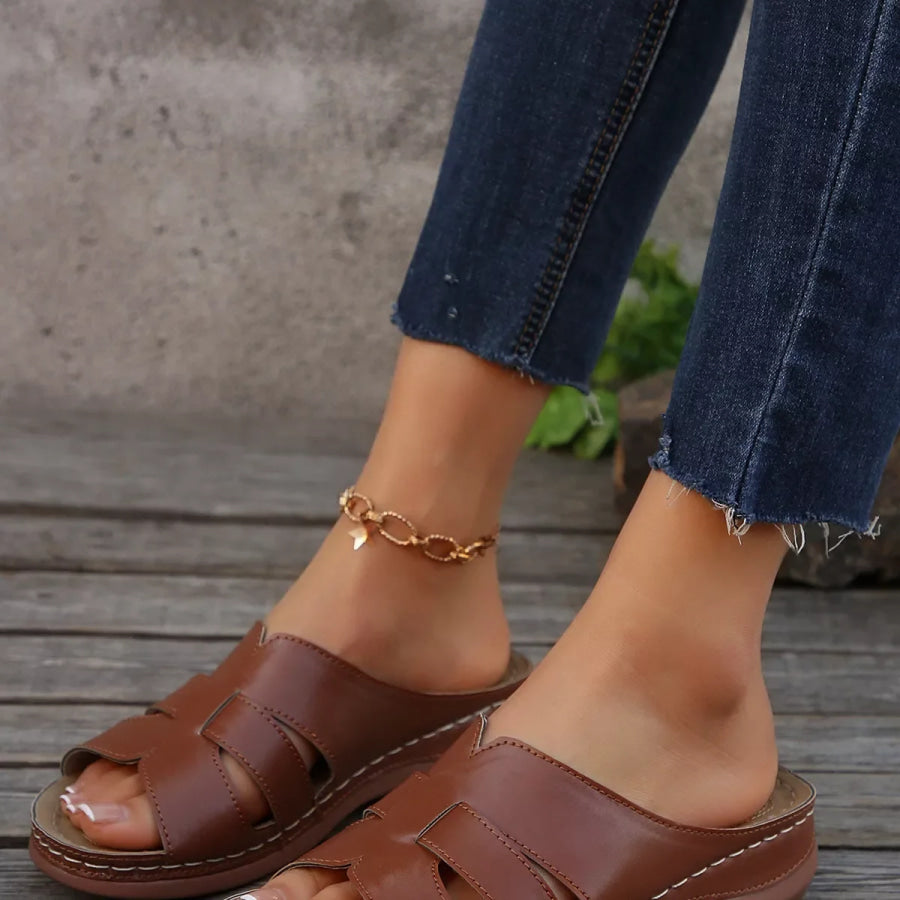 Open Toe Wedge Sandals Apparel and Accessories