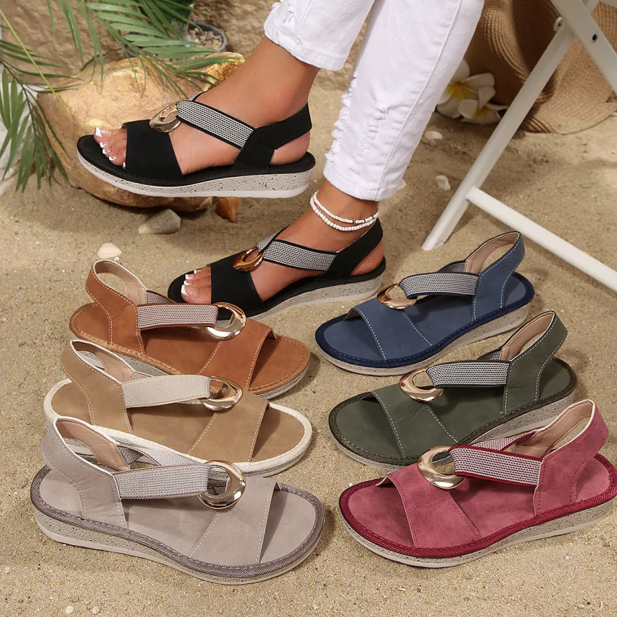 Open Toe Wedge Sandals Apparel and Accessories