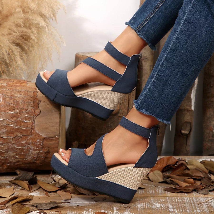 Open Toe Wedge Sandals Apparel and Accessories
