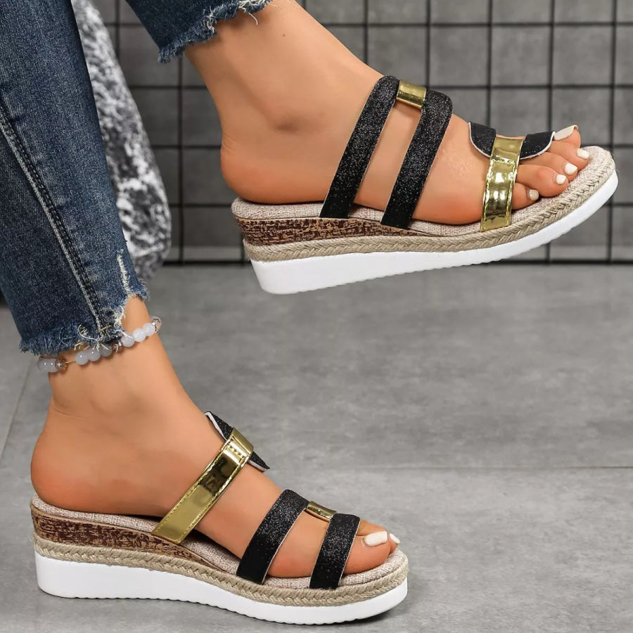 Open Toe Wedge Sandals Apparel and Accessories