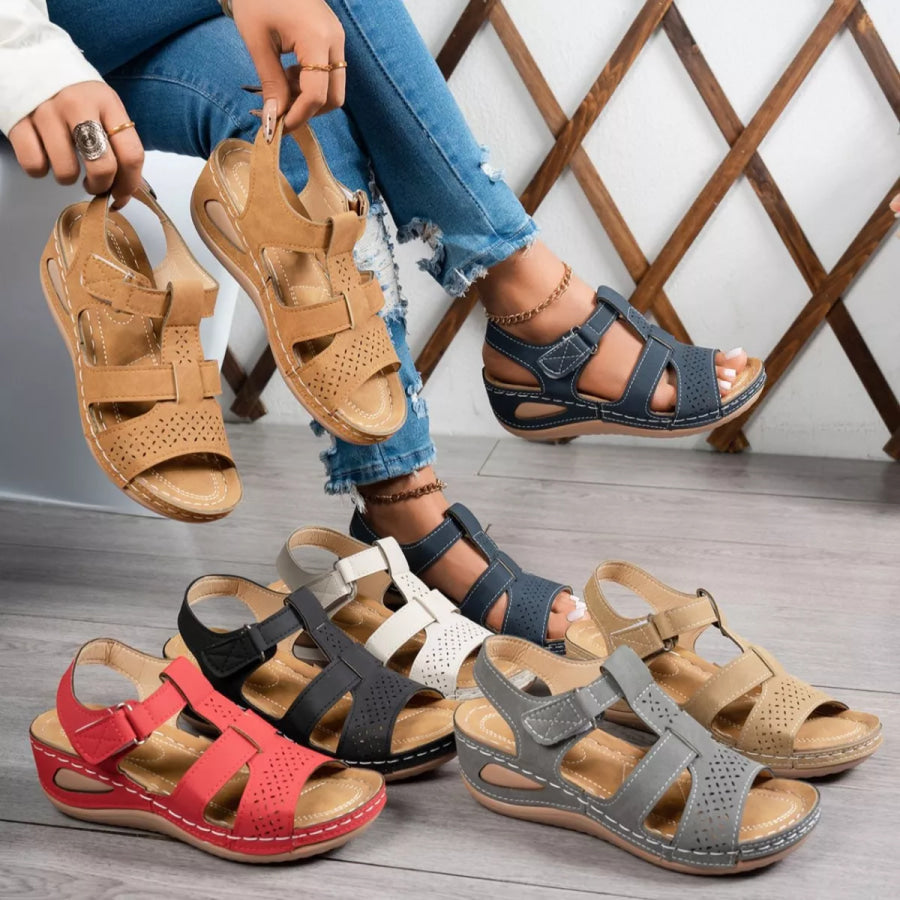 Open Toe Wedge Sandals Apparel and Accessories