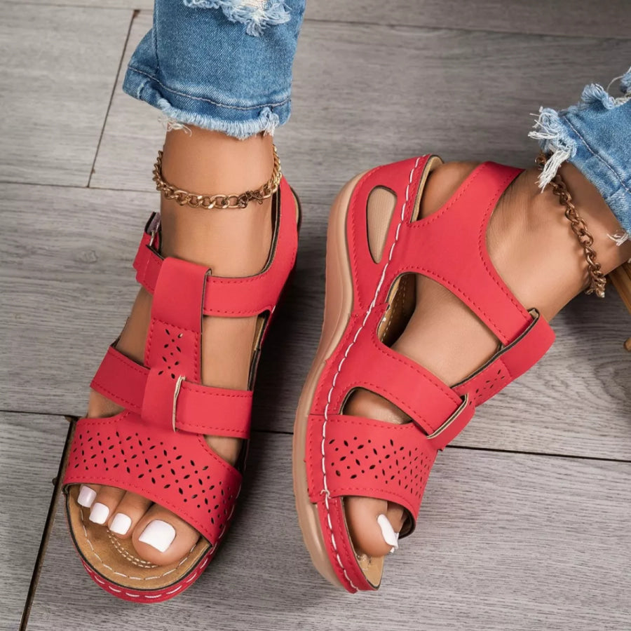 Open Toe Wedge Sandals Apparel and Accessories