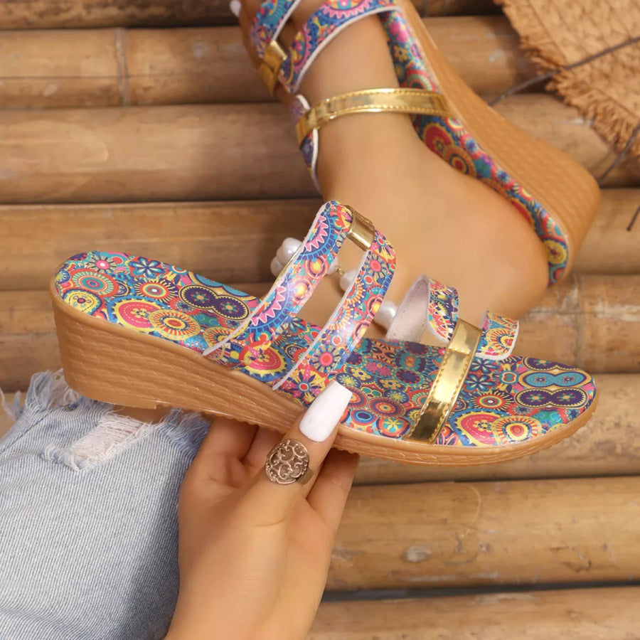 Open Toe Wedge Sandals Apparel and Accessories