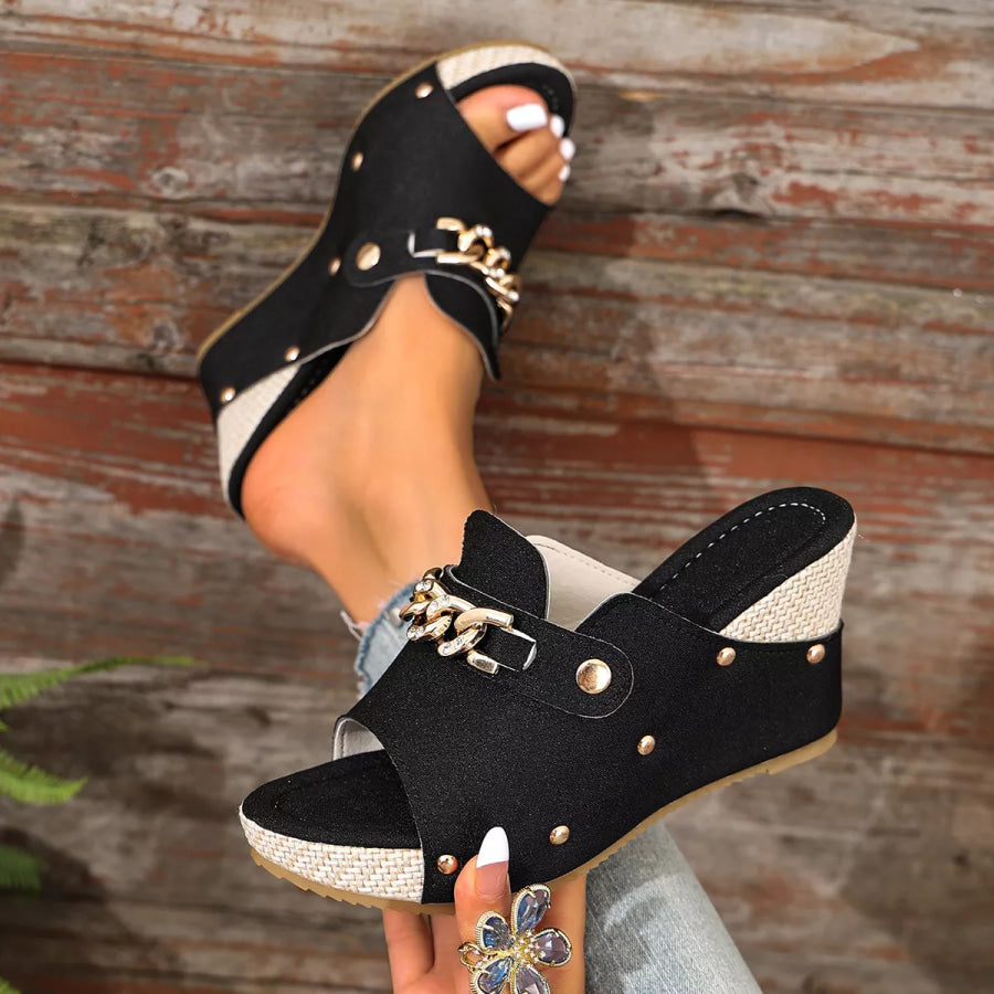 Open Toe Wedge Sandals Apparel and Accessories