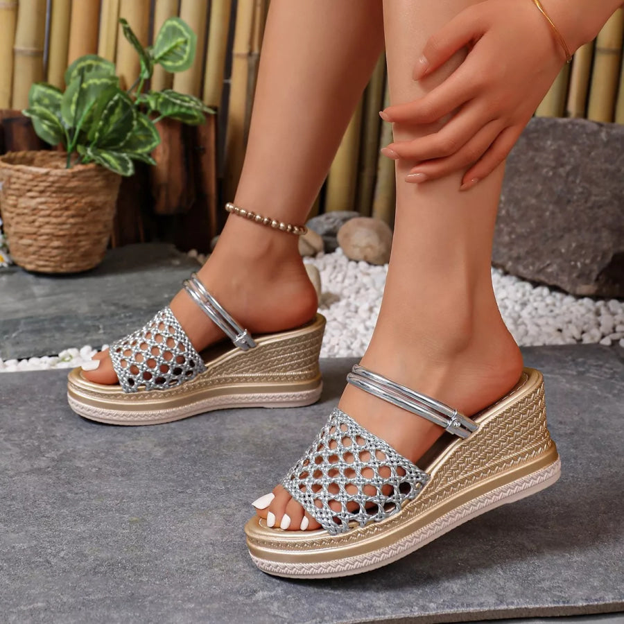 Open Toe Wedge Sandals Apparel and Accessories