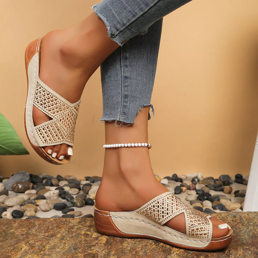 Open Toe Wedge Sandals Apparel and Accessories