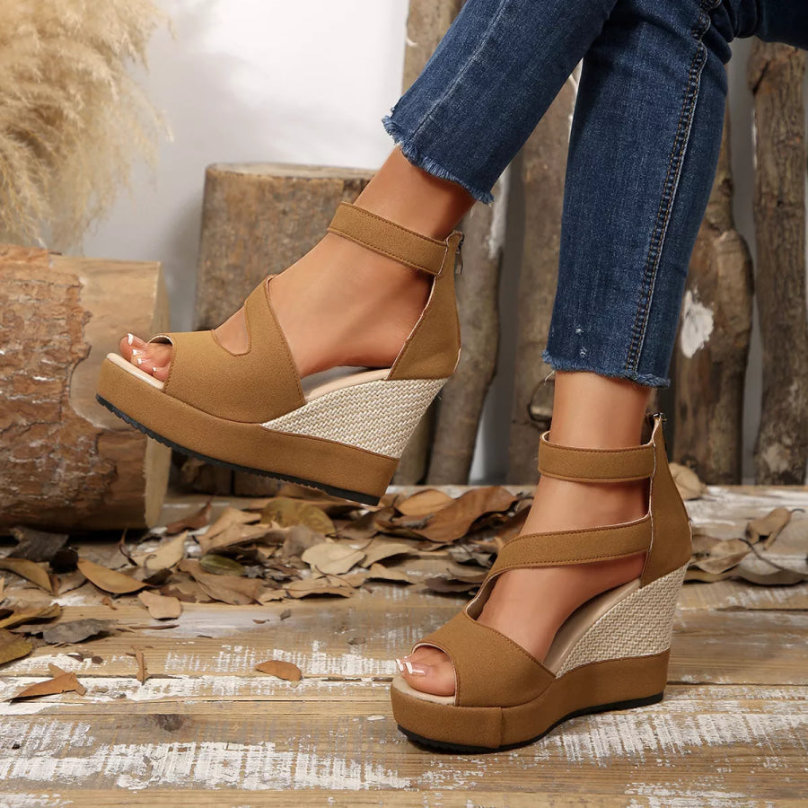 Open Toe Wedge Sandals Apparel and Accessories
