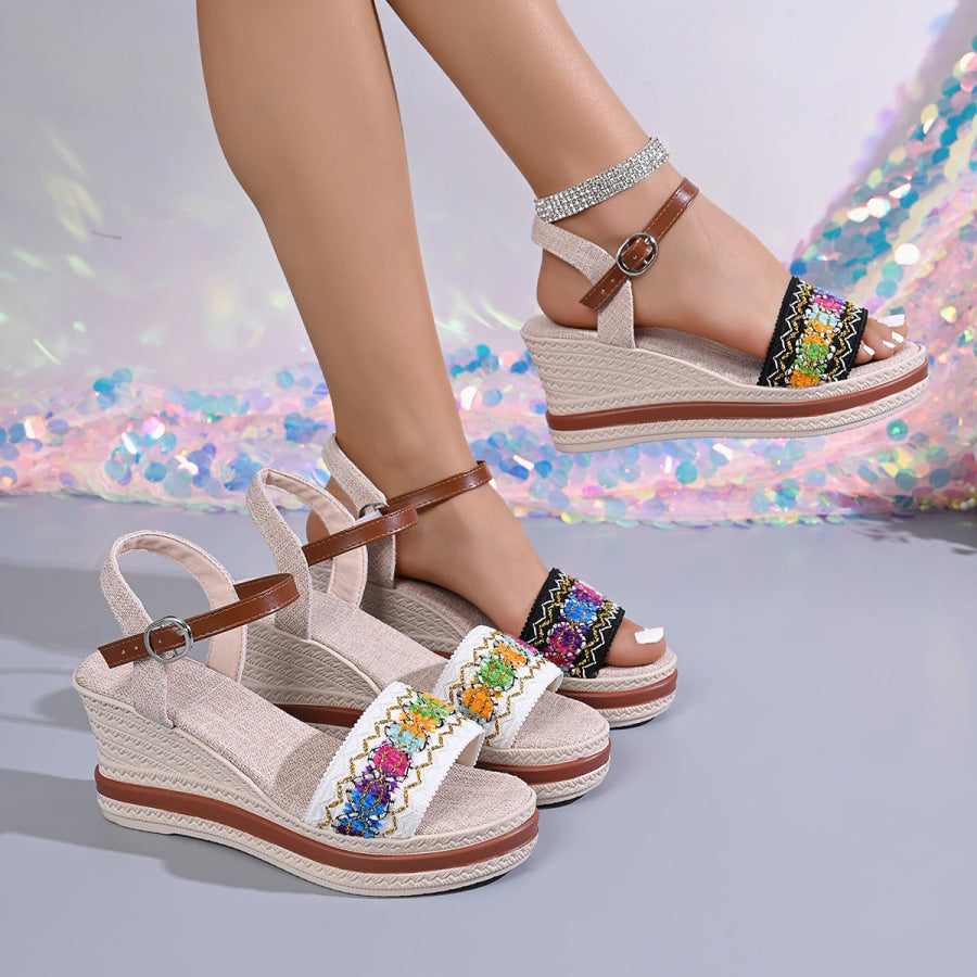 Open Toe Wedge Sandals Apparel and Accessories