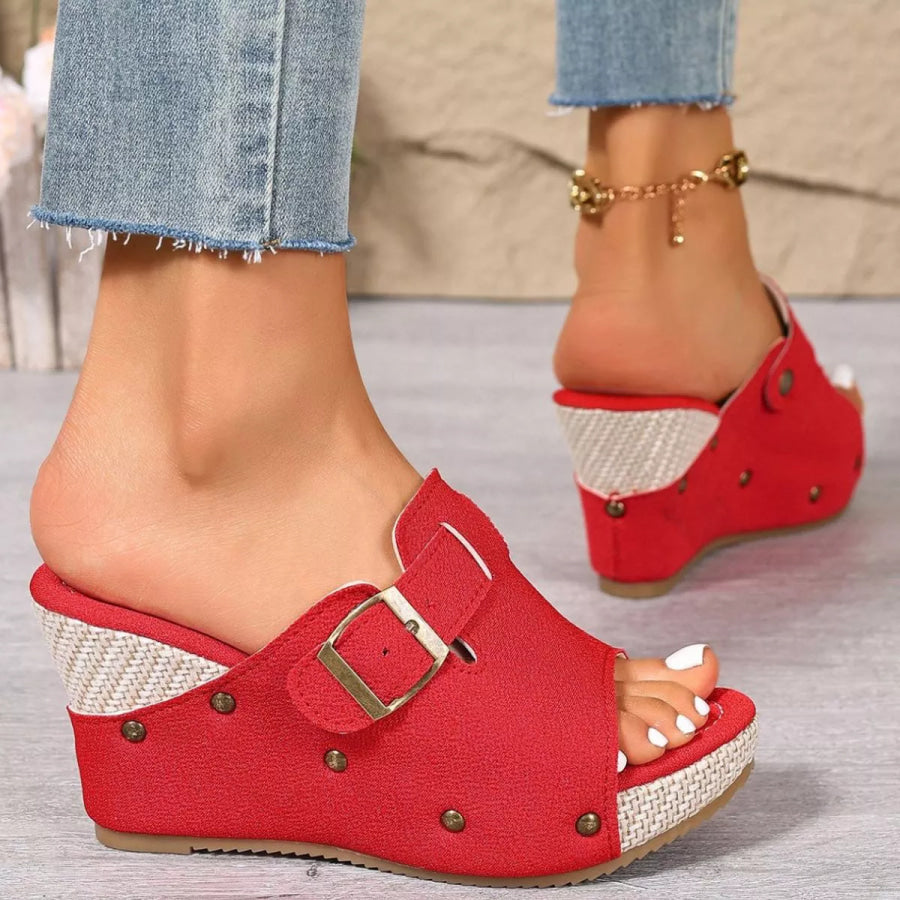 Open Toe Wedge Sandals Apparel and Accessories