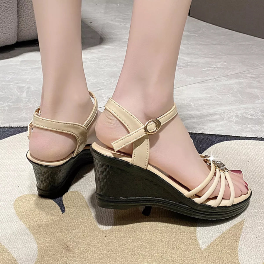 Open Toe Wedge Sandals Apparel and Accessories