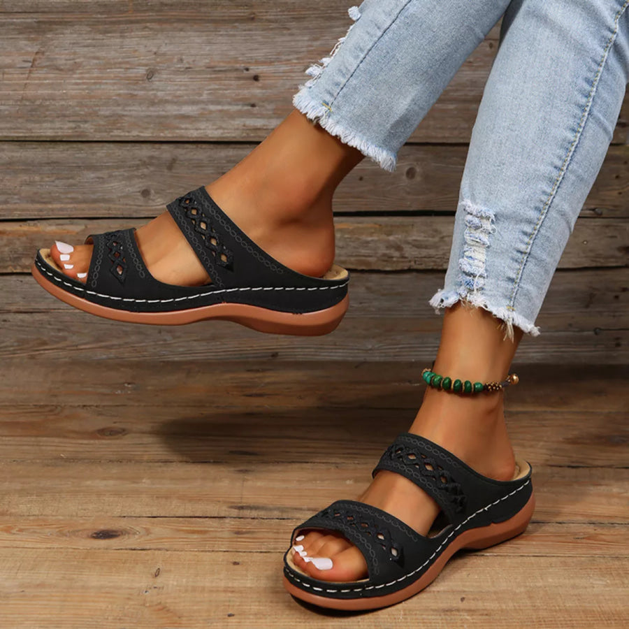Open Toe Wedge Sandals Apparel and Accessories