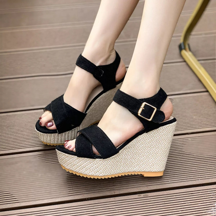 Open Toe Wedge Sandals Apparel and Accessories