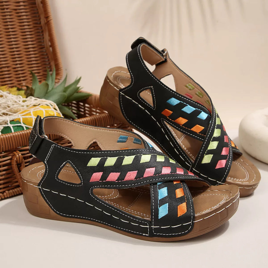 Open Toe Wedge Sandals Apparel and Accessories