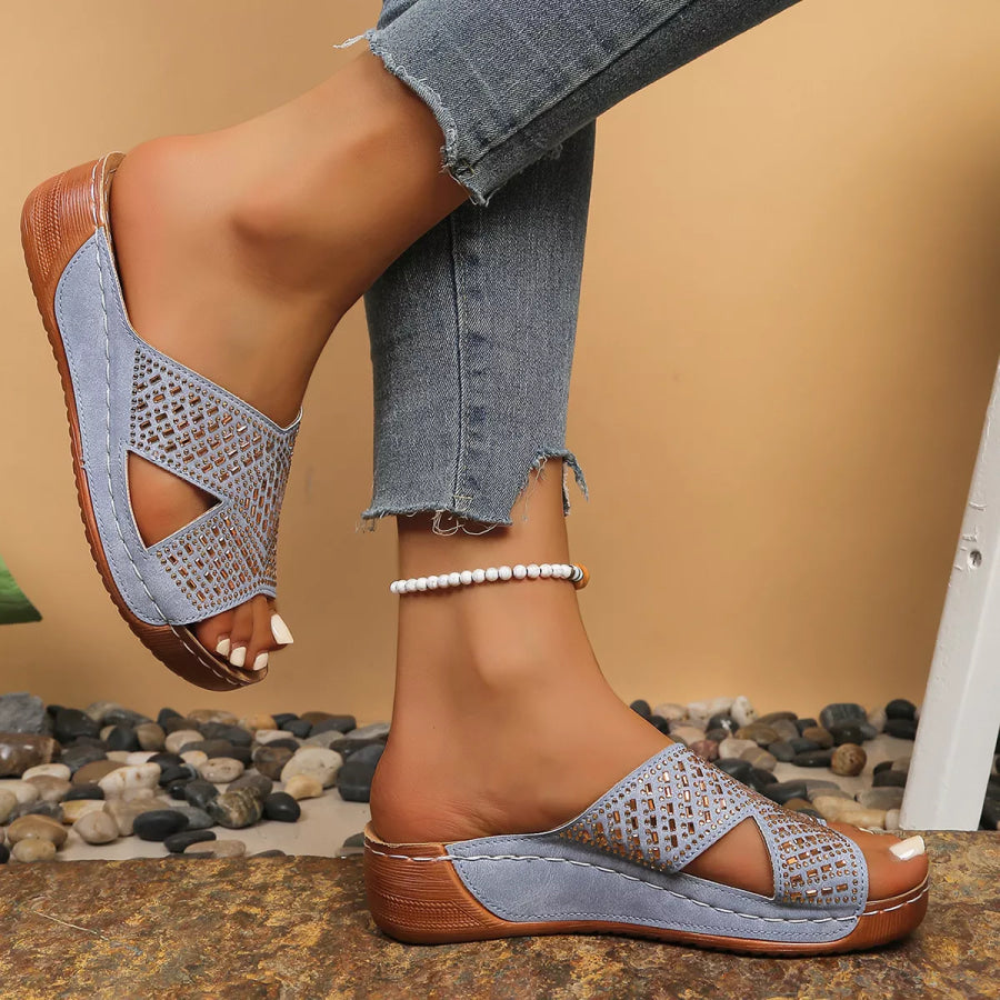 Open Toe Wedge Sandals Apparel and Accessories