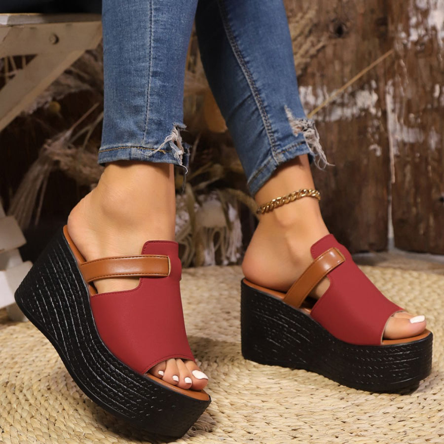 Open Toe Wedge Sandals Apparel and Accessories