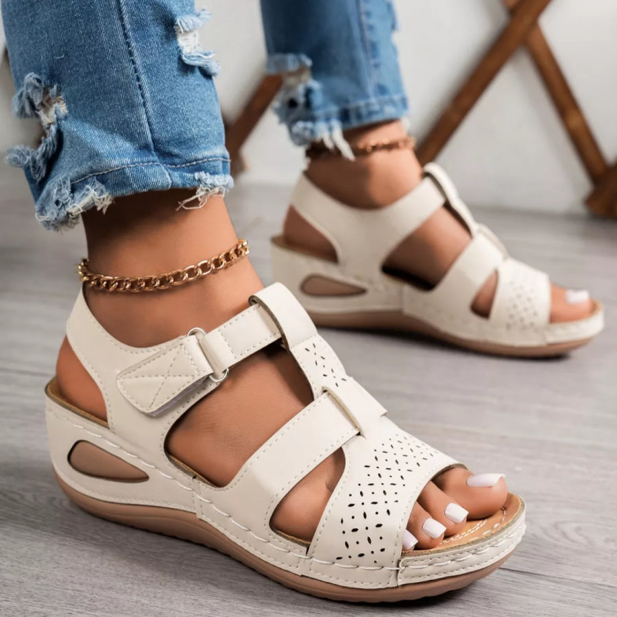Open Toe Wedge Sandals Apparel and Accessories