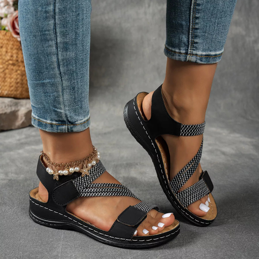 Open Toe Wedge Sandals Apparel and Accessories