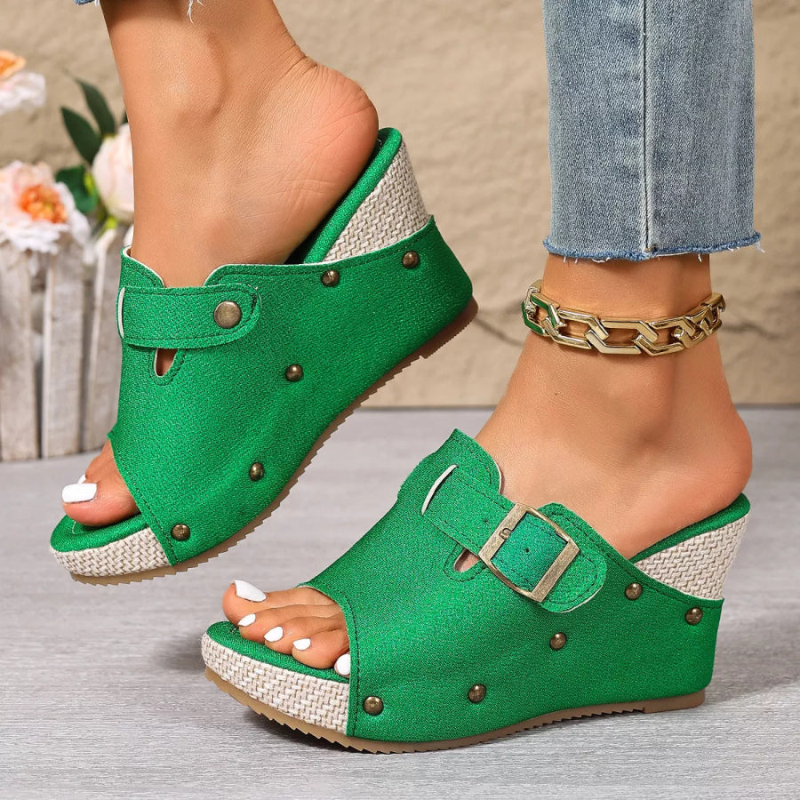 Open Toe Wedge Sandals Apparel and Accessories