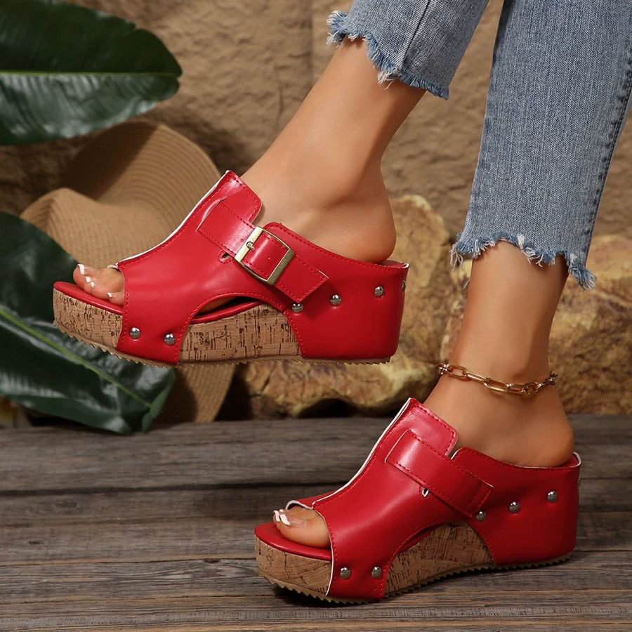 Open Toe Wedge Sandals Apparel and Accessories