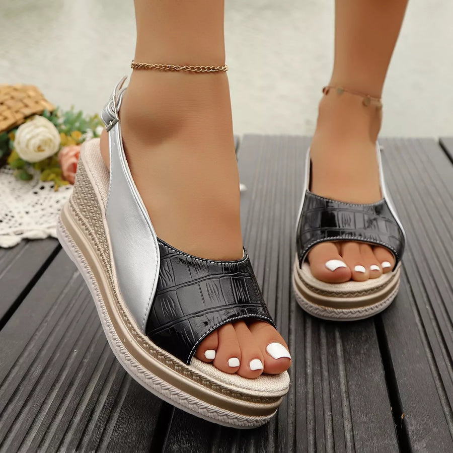 Open Toe Wedge Sandals Apparel and Accessories