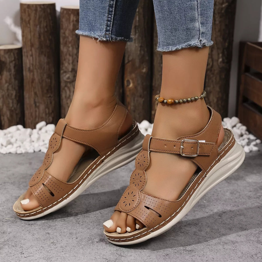 Open Toe Wedge Sandals Apparel and Accessories