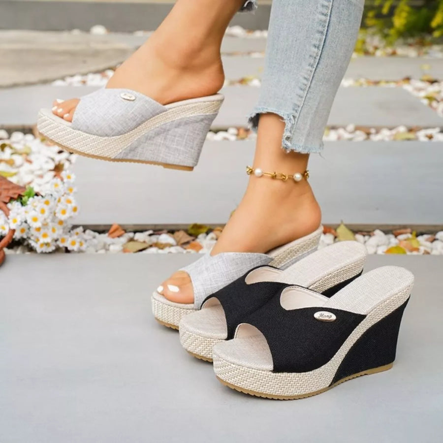 Open Toe Wedge Sandals Apparel and Accessories